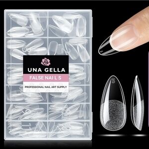 Clear False Nail Tips 0-11 UNA GELLA FALSE NAILS PROFESSIONAL NAIL ART SUPPLY